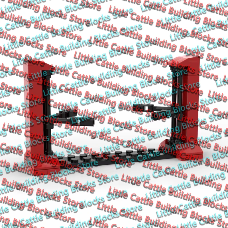 QWERT Speed Racing Car Model MOC Building Bricks Two-Post Car Lift Modular Technology Holiday Gifts Assemble Toys Suit