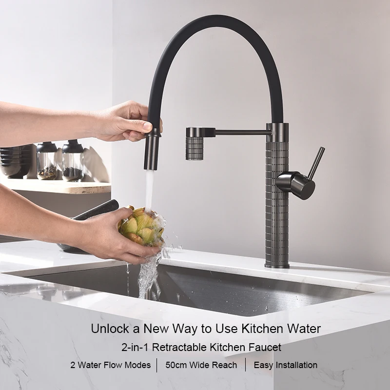 

Магнитный кухонный смеситель с регулировкой горячей/холодной воды, для мойки овощей, с многофункциональным поворотным изливом