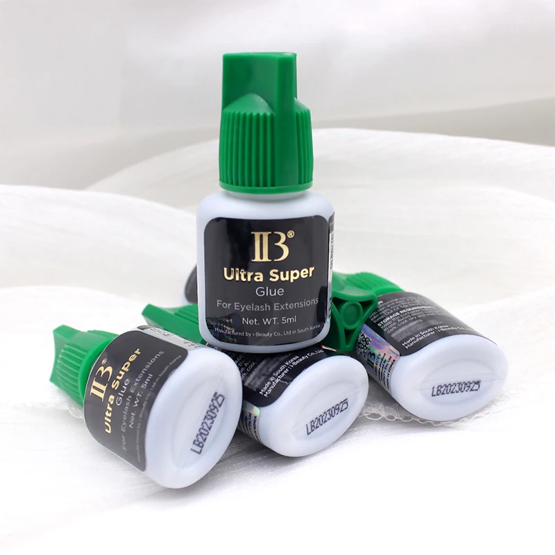 5 Bottles IB Ultra Super Glue Fake Eyelash Extension Korea 2s Fast Dry Long Last Makeup Tool Adhesive Supplies Beauty Green Cap