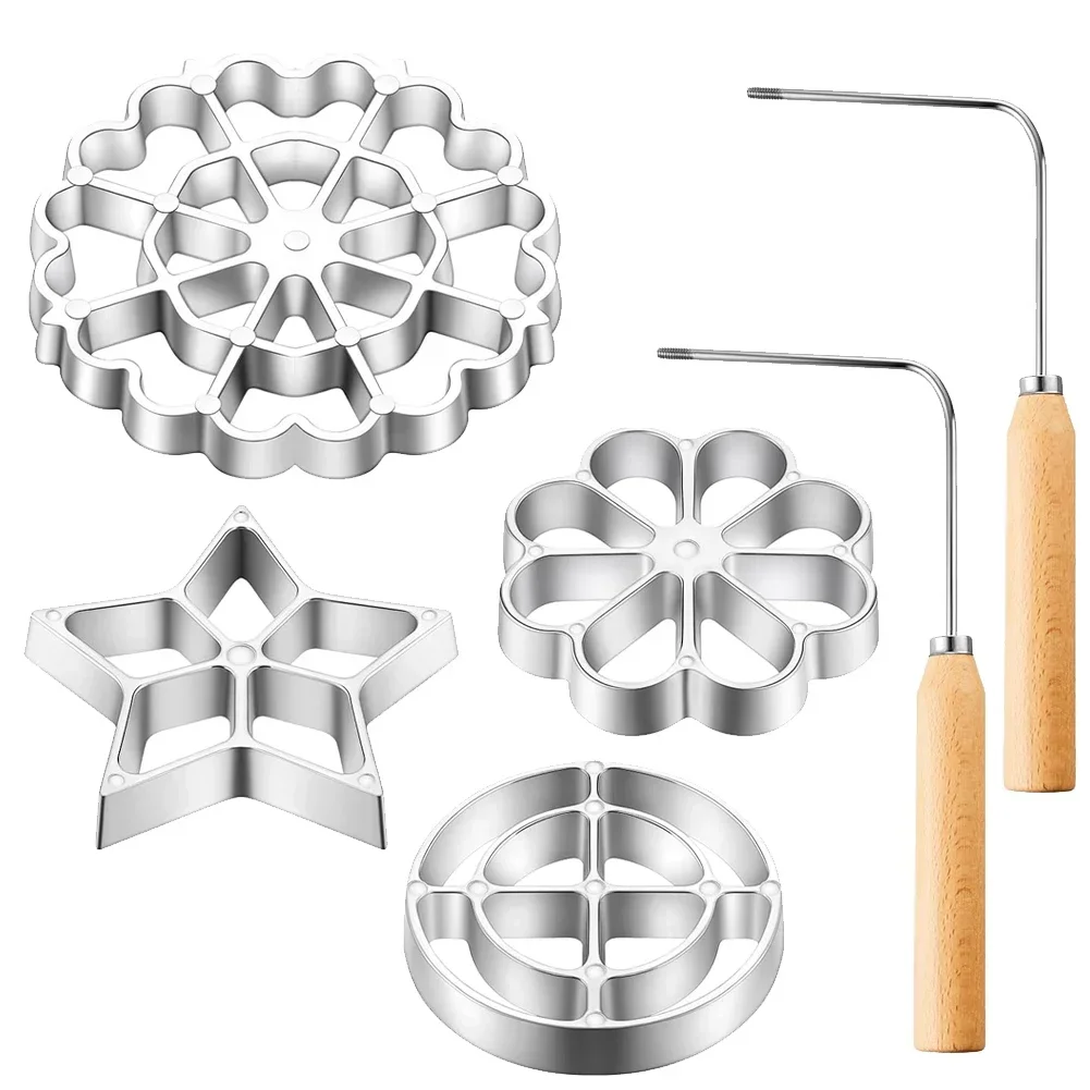 

DIY Baking Projects Aluminum Alloy wood Cooking Stamp Maker Bunuelos Stamp Kit DIY Baking Easy Cleanup Hand Washable