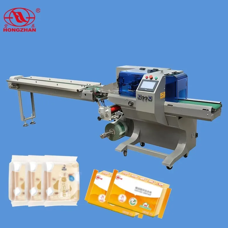 Model 450 with Film High-speed Automatic Popsicle Ice Lolly and Bread Meat Biscuit Horizontal Packing Pillow Packaging Machine