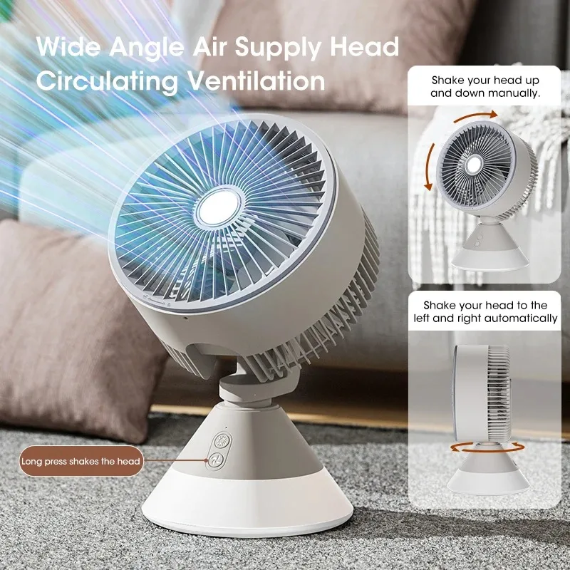Xiaomi Ventilatore da tavolo Ventilatore per condizionatore d'aria Ventilatore da campeggio portatile Mini mobile silenzioso 4000mah Apparecchi di raffreddamento USB Ricaricabili per uso domestico