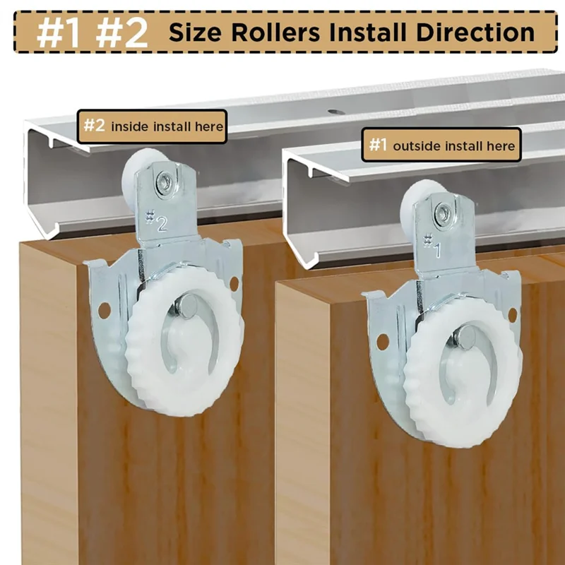 

FAST-8Pc колеса для раздвижных дверей шкафа, запасные части для роликов шкафа для дверей толщиной от 3/4 до 1-1/4 дюйма