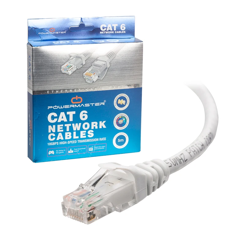 CABLE. CAT6 5 METER GRAY POWERMASTER BOXED