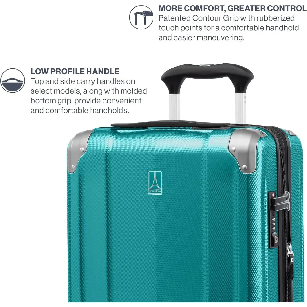 Lightweight Expandable Hard Shell Spinner Luggage, 8-Wheel, 21 Inch Carry-On Suitcase, Kayak-Inspired Design