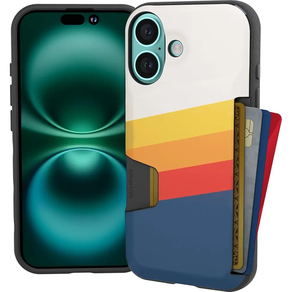 

For iPhone 16 Pro Wallet Case - Wallet Slayer Vol. 1 [Slim + Protective] Credit Card Holder - Drop Tested Holds 4 Cards Hidden