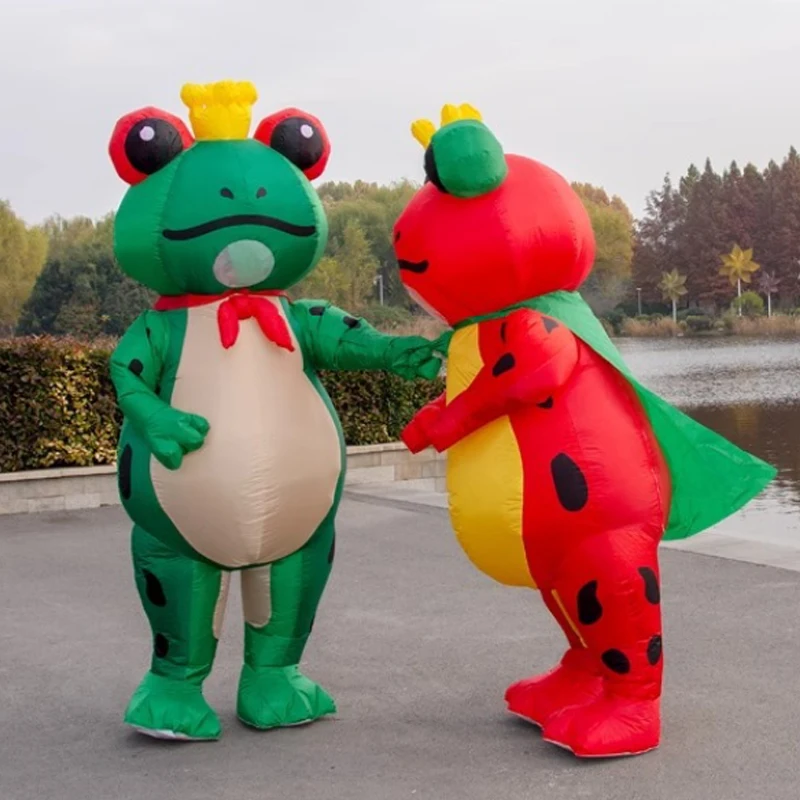 

Frog Princess Inflatable Dress Adult Couple Cosplay Frog Dress Christmas Carnival Party Funny Inflatable Dress
