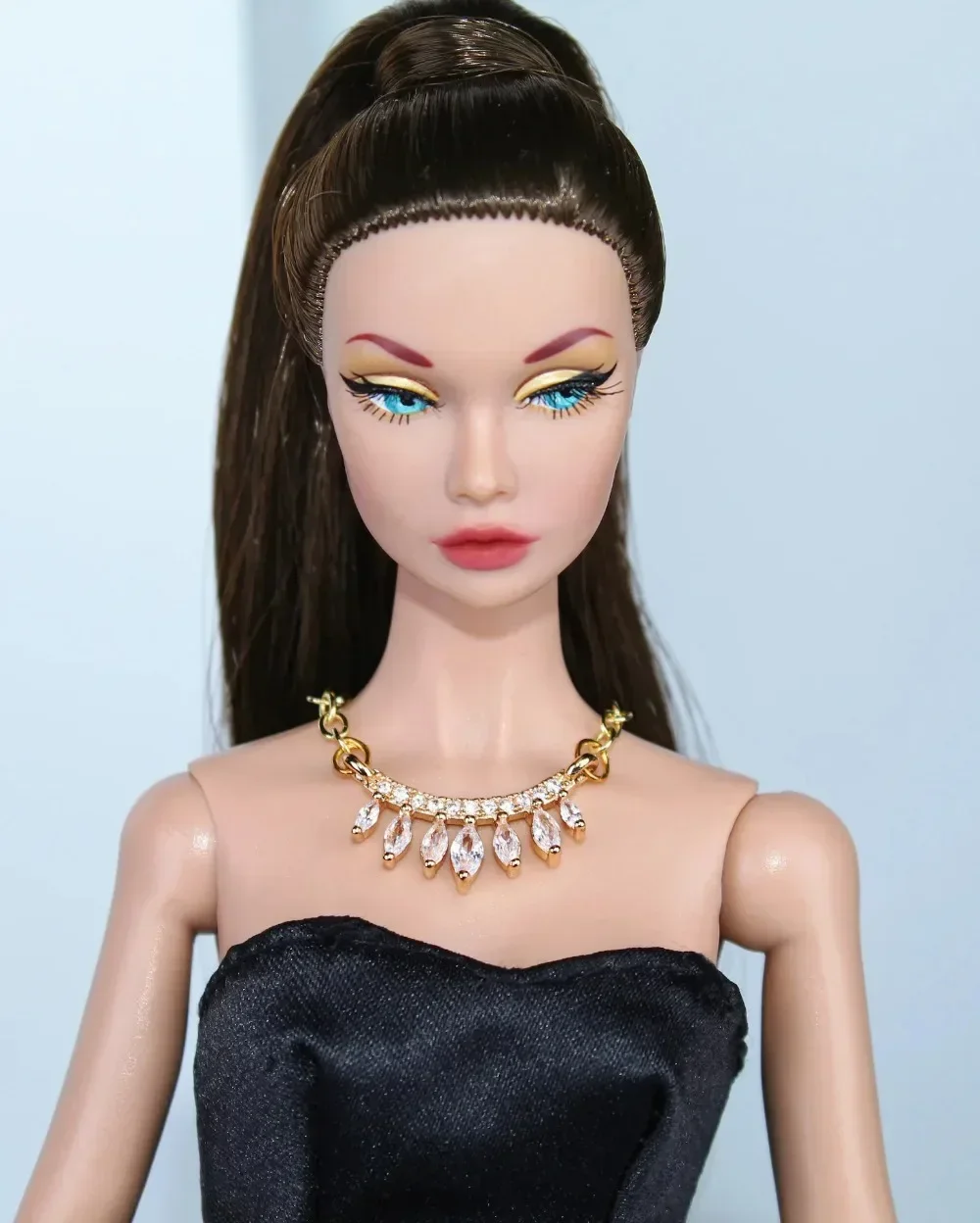 1/6 doll accessories / doll jewelry metal zircon stone necklace crown for 30cm Xinyi Fr2 blyth ST BJD BB doll