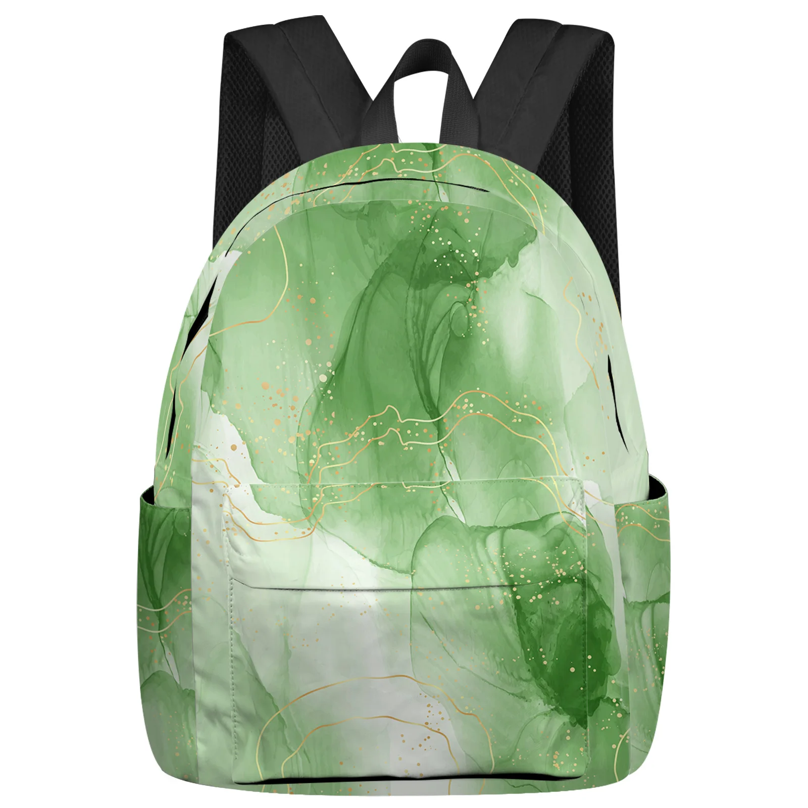 

Marble Line Gradient Grass Green Women Man Backpacks Waterproof School Backpack For Student Boys Girls Laptop Bags Mochilas