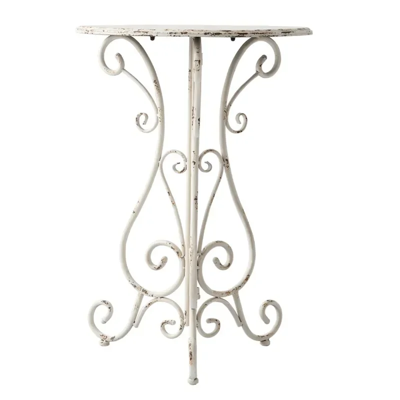 

Load-Bearing Decorative Shelf for Outdoor Balcony Round Table Iron Do Old Flower Base Terrace Plant Shelves, Stable Home Balcony