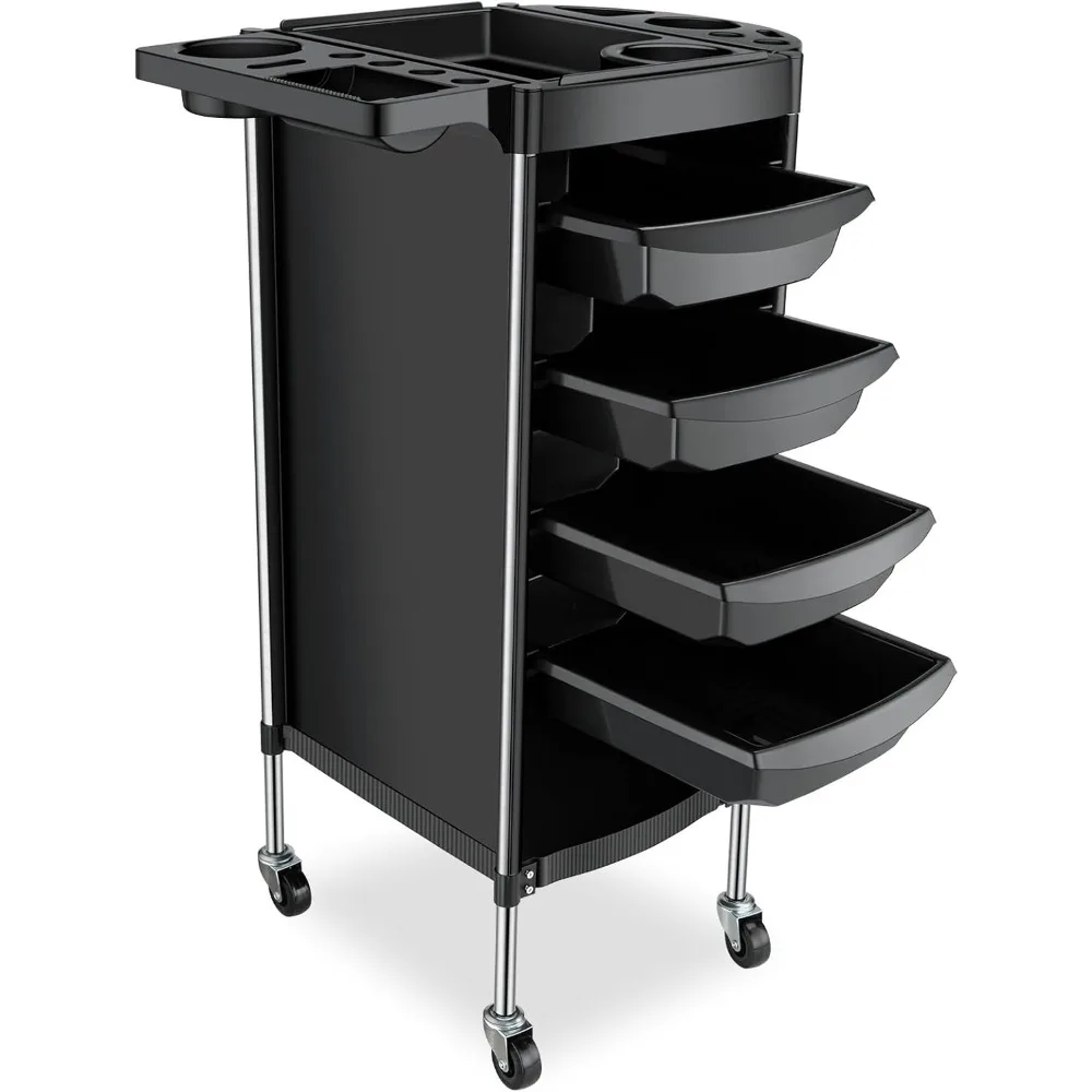 Hair Salon Storage Cart 6 Layer Rolling Trolley with Wheels Mobile Barber Station Organizer for Hairdressing Beauty SPA