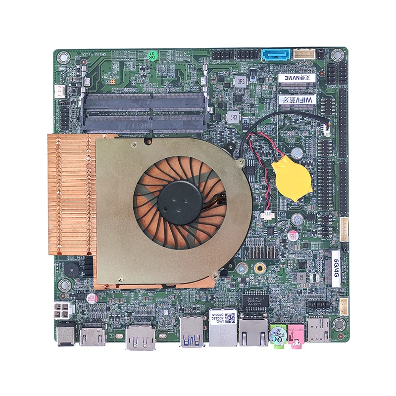 2026 ELSKY Wholesale QM13 Mini Motherboard with Graphics Card Mini-ITX DDR4 4G/5G Linux M.2-SATA/PCIE SSD MSIM 13 GEN CPU