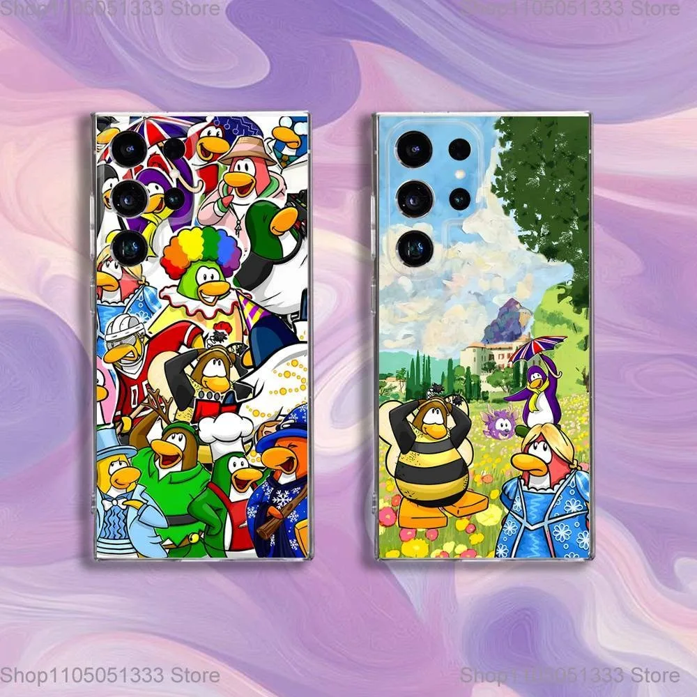

Game C-Clubs P-Penguin-ns Phone Case For Samsung S24,30,21,22,23,20 FE,lite,PIus,Ultra,5G,Note,9,10 Transparent Cover