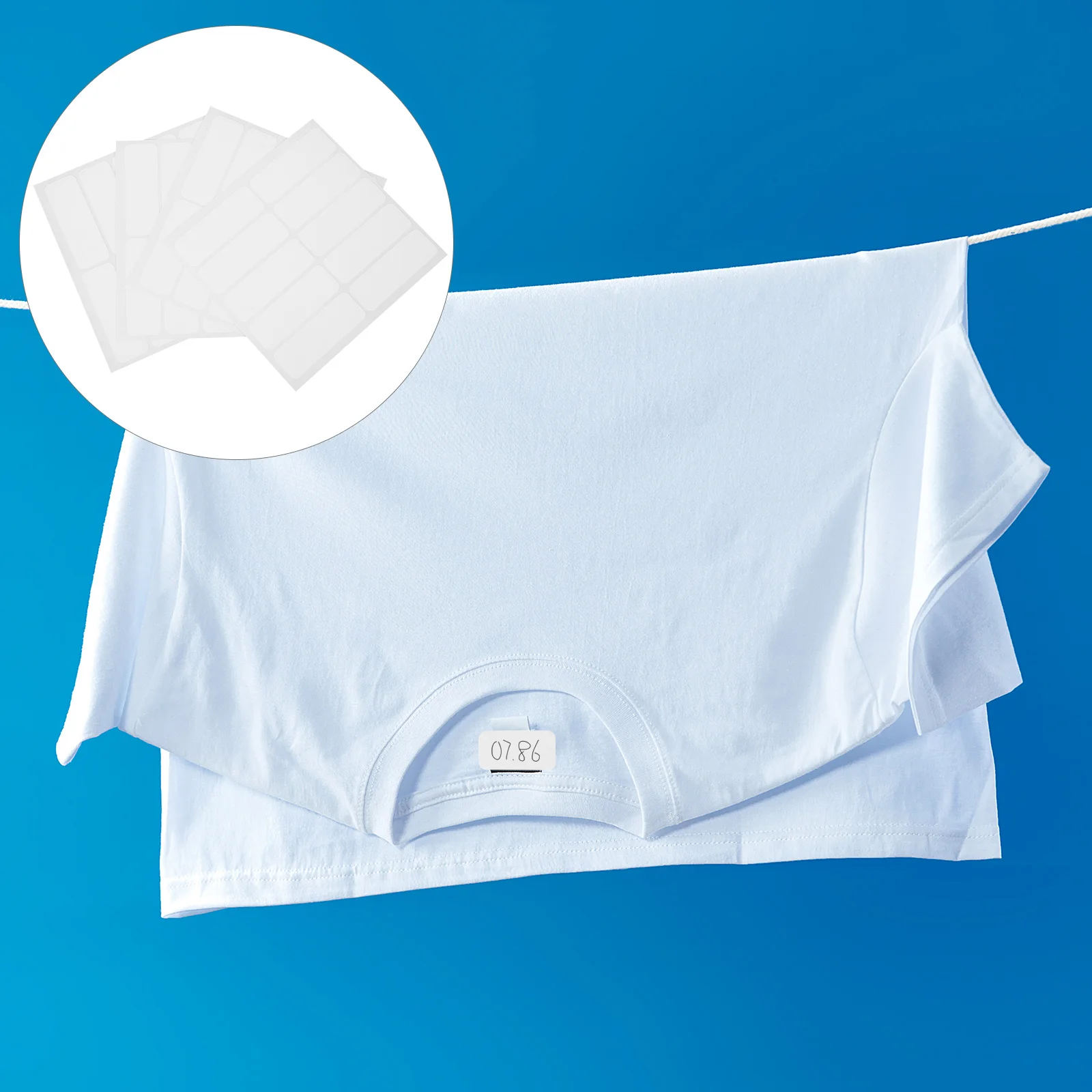 120 Pcs Washable Child Clothing Labels Laundry Copper Plate Stickers Tagging for