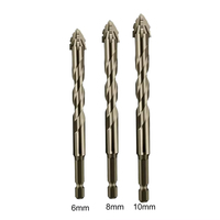 3PCS/set Eccentric Drill Bit Set Four-Edge Serrated Drill Bits High Hardness Bevel Tip Serrated Drill Bits for Brick Wood