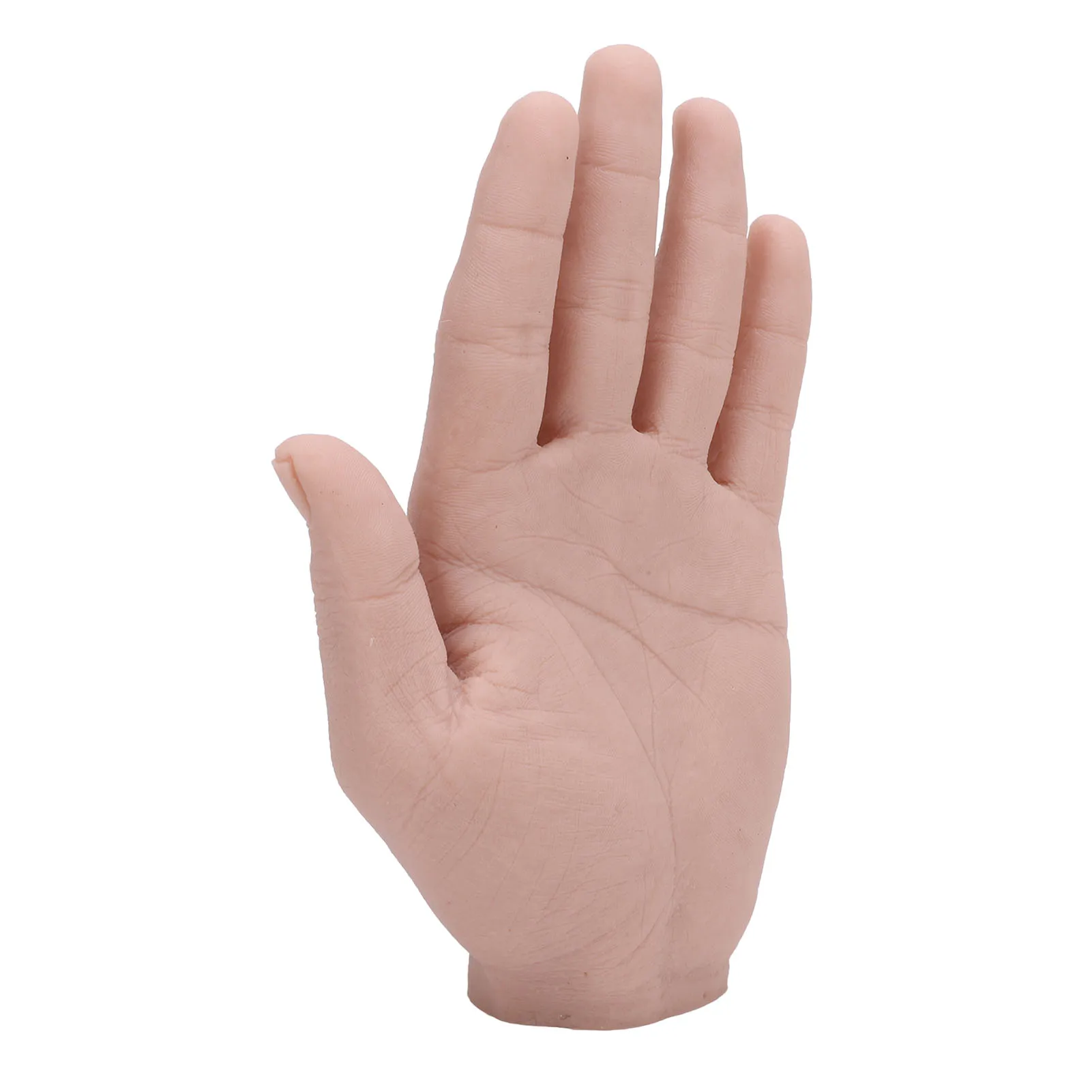 ZK40 Modello di mano maschile in silicone Simulazione riutilizzabile Modello di mano artificiale in silicone Mano artificiale pieghevole per oggetti di scena del festival