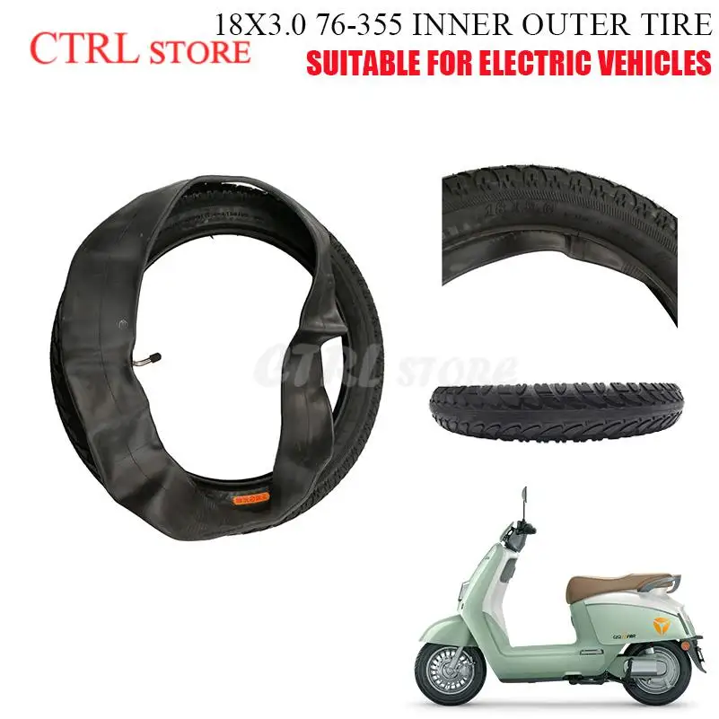 18x3.0 76-355 tyre inner tube fits for Electric vehicle electric tricycle 18*3.0 Off-road tire monowheel 18 inch tyre