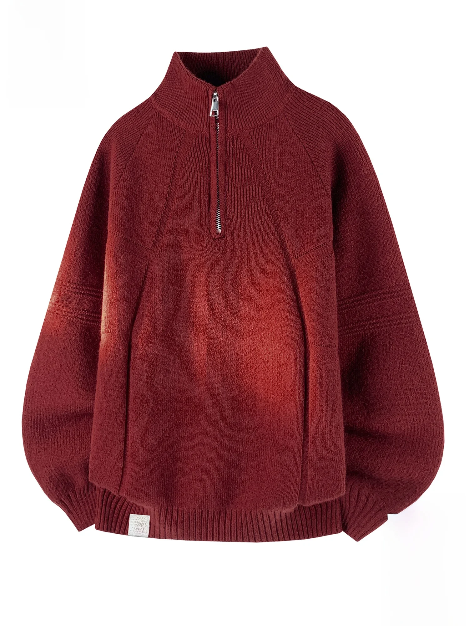 

PaulFrank Men's Knitted Sweater f Zipper Stand Collar Monkey Pattern Casual Sle Midweight Warmth for Autumn Winter