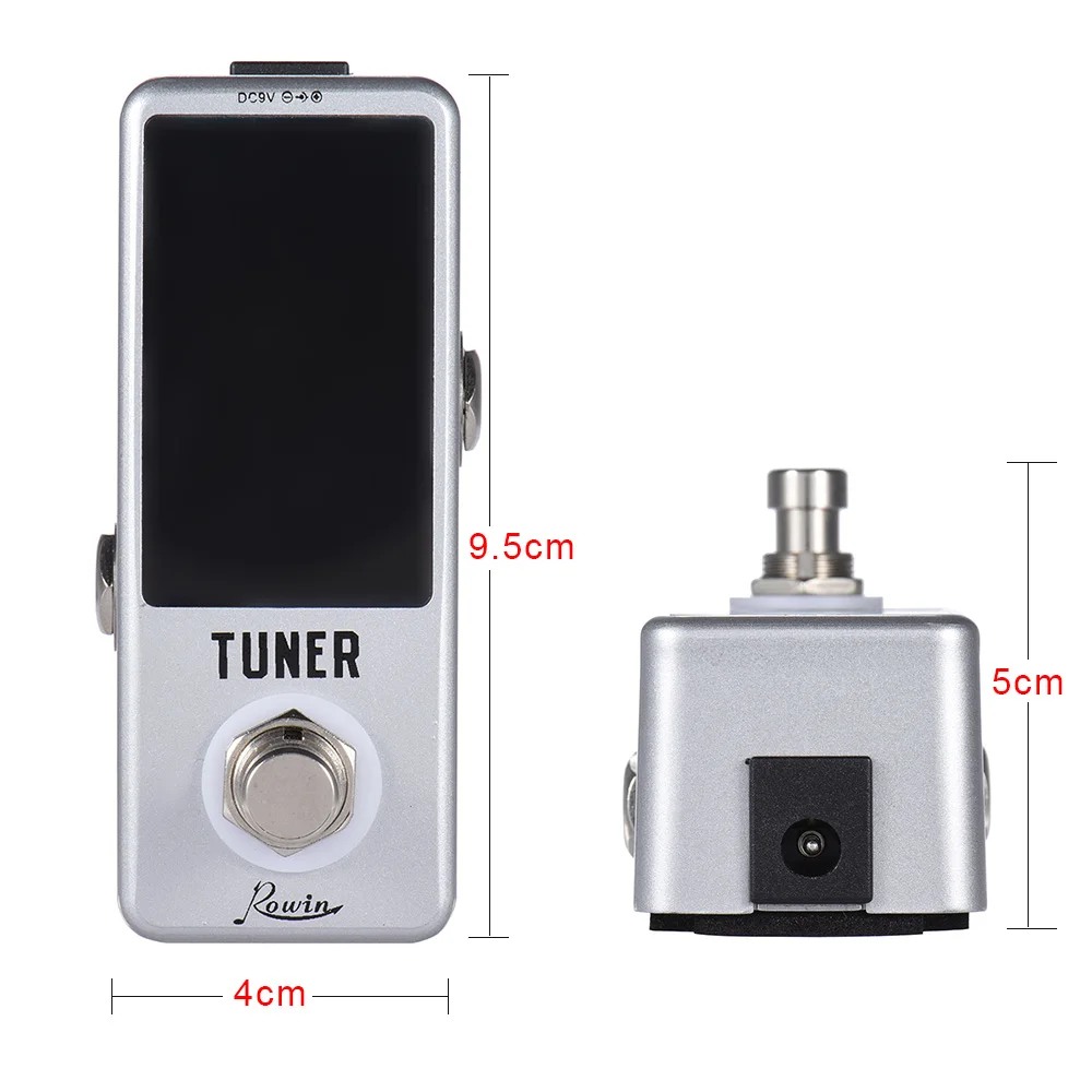 Mini True Bypass wyświetlacza LED z efektem pedału Tuner chromatyczny do gitara basowa akcesoriów gitara basowa instrumentów muzycznych