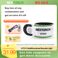 NEXTORCH UT51C Rechargeable multi-color sports bracelet light LED illuminated bracelet Night outdoor sports Traffic instructions