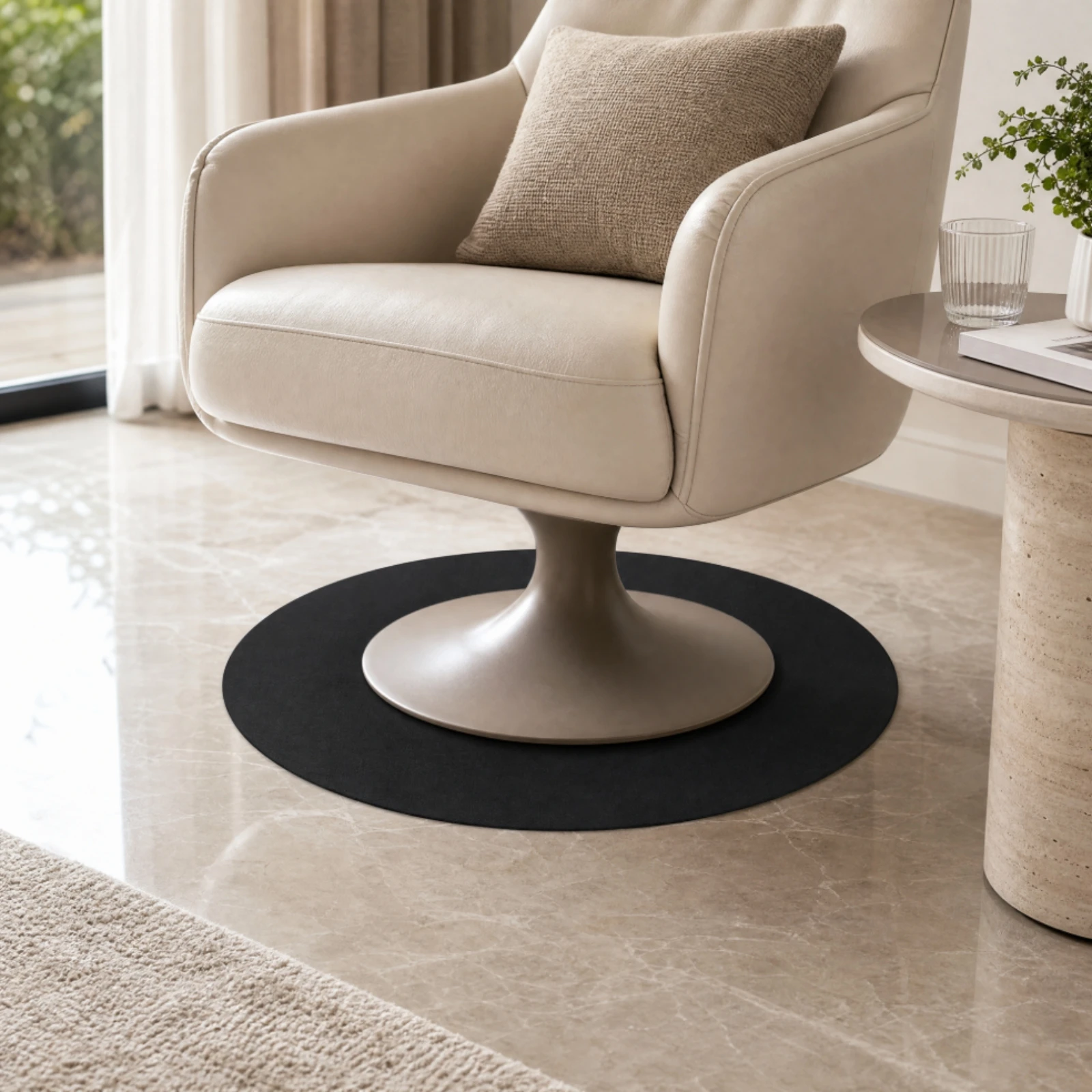 EVA Furniture Floor Protection Pad Cuttable Round Furniture Gripper Pad Shielding Mat Flexible for Living Room, Lounge Space