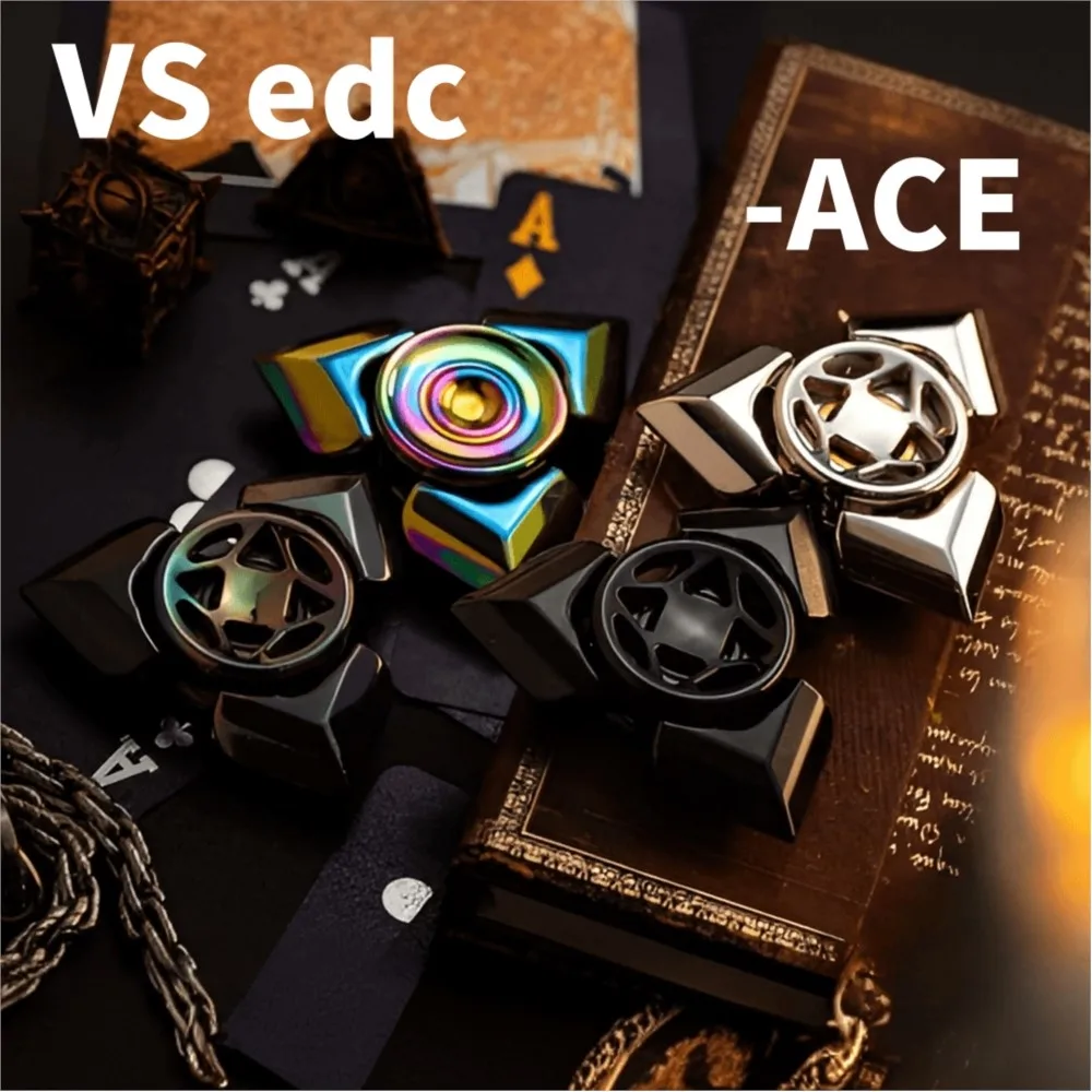 VS EDC ACE Fidget Spinner Three-Bladed Gyro Stress Relief Toy For Adults Metal Fidgeting Spinners Office Desk Accessories