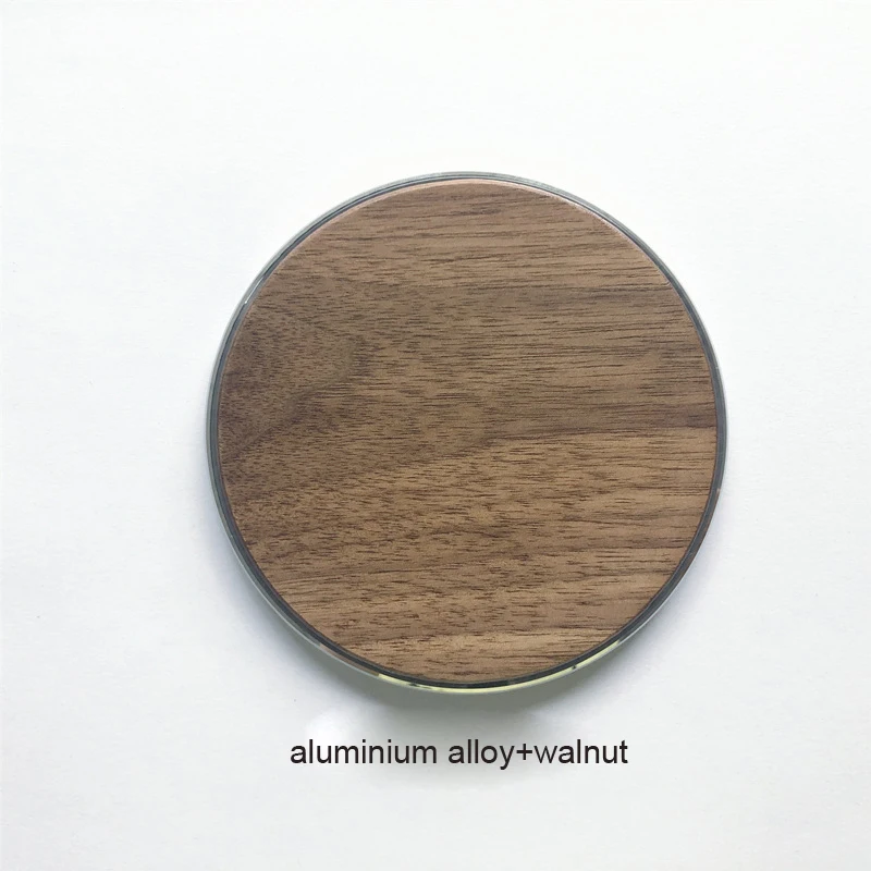 Wood Bamboo Walnut Wireless Charger PAD 10w For Blackview BV5800 BV6800 BV9500 BV9600 BV9700 BV9800 BV9900 Pro Plus