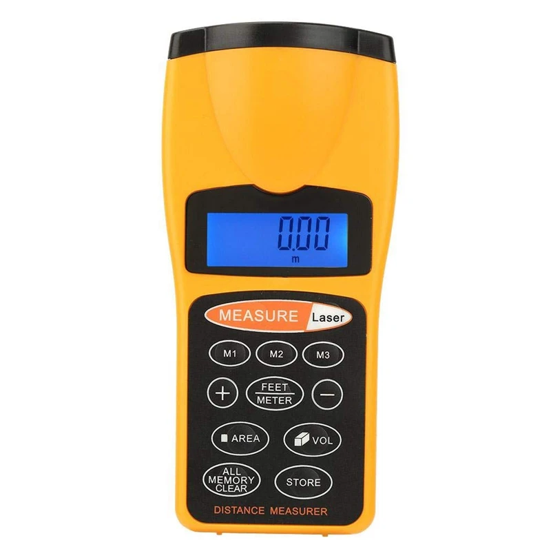 

Durable CP-3007 Ultrasonic Distance Measure Designator, Point Rangefinder LCD Night Light Backlight,Distance Measurer