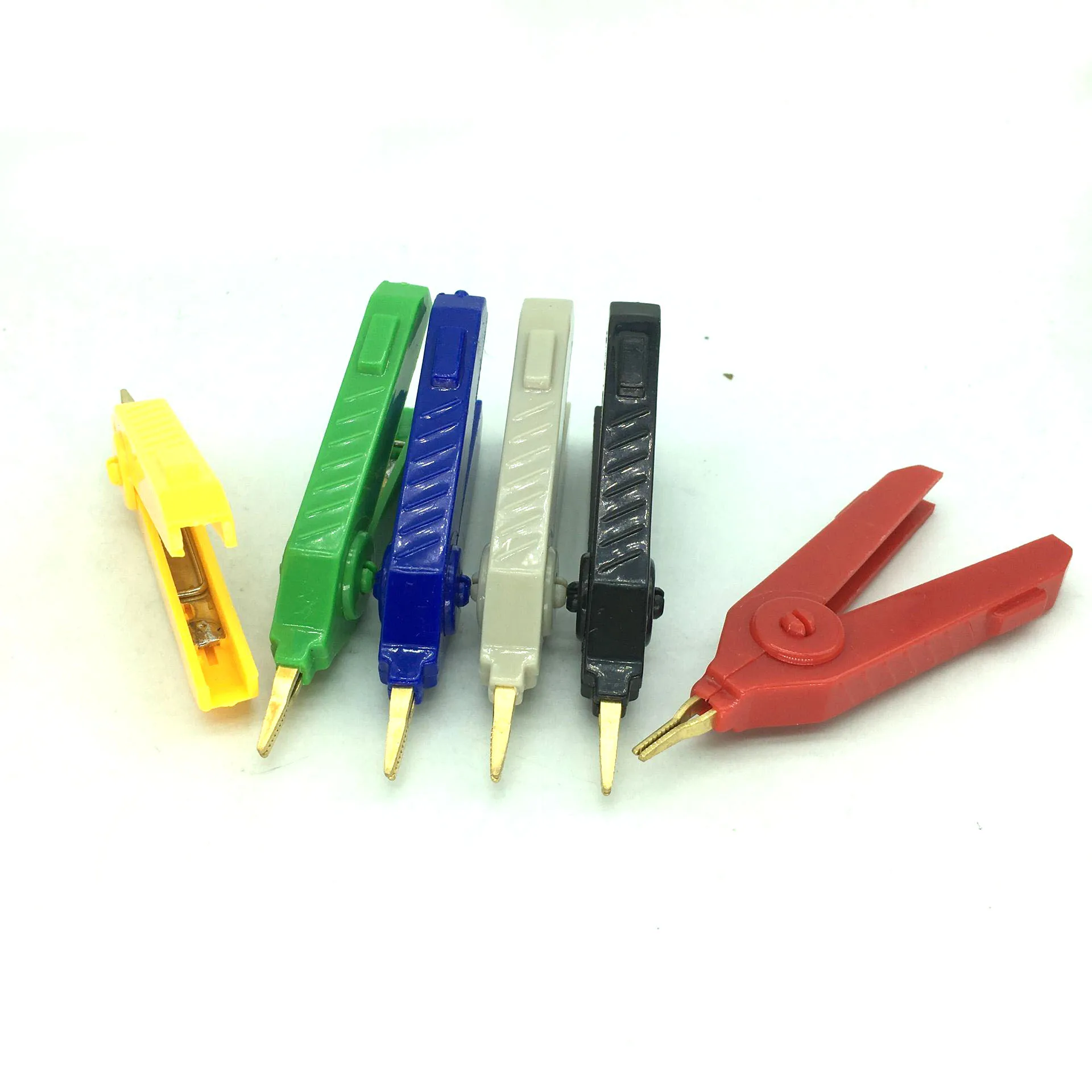 6PCS Color LCR-Plated Copper Alligator Clip Kelvin For Clip Duckbill Clip Cable conversion