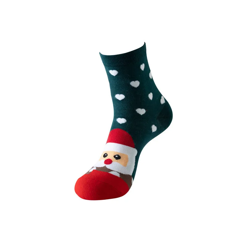 2024 neue Herbst/Winter warme mittellange Socken Weihnachten Frauen alle Baumwoll socken Elch Schneemann Muster Festival Geschenk