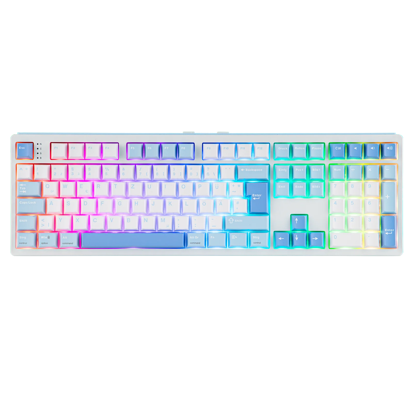 ISO-DE Layout EPOMAKER TH108 100% Sized Hot-Swap Gasket-Mounted Wired/Bluetooth/2.4Ghz Wireless Mechanical Gaming Keyboard RGB Backlit