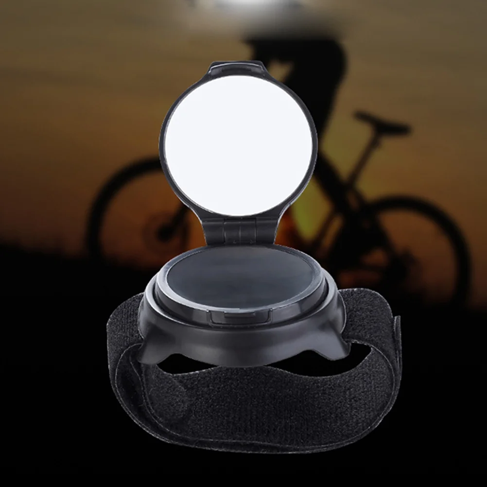 2Pcs Bicycle Rear View Mirror Adjustable Wrist Back Mirror Compact Design High Definition Wide Angle Cycling Safety
