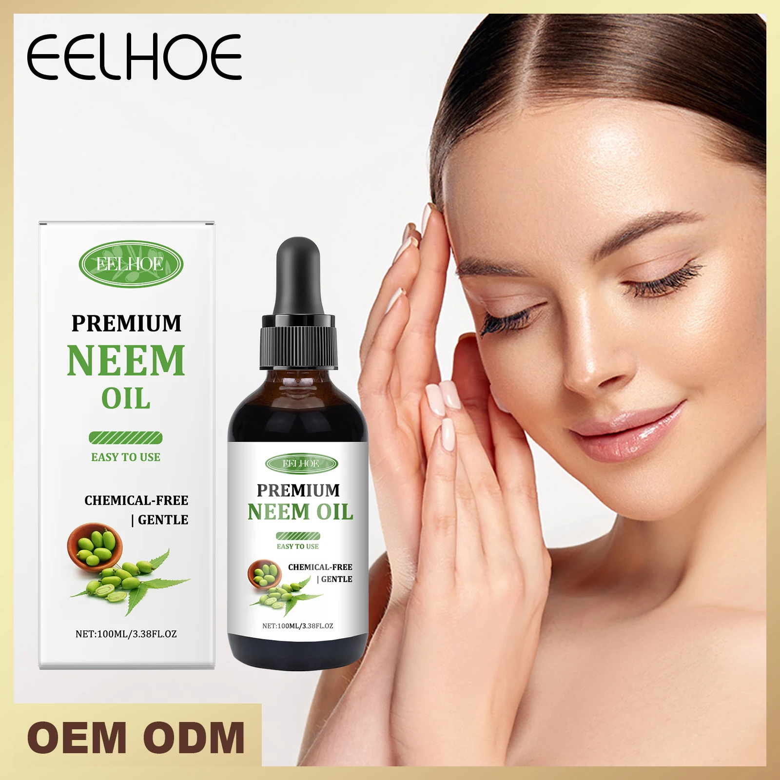 Aceite de Neem Premium, Aceite Esencial para el Cuidado del Cuero Cabelludo, Aceite de Neem para Masajes, Nutre la Piel, Alivia la Fatiga del Cuero Cabelludo