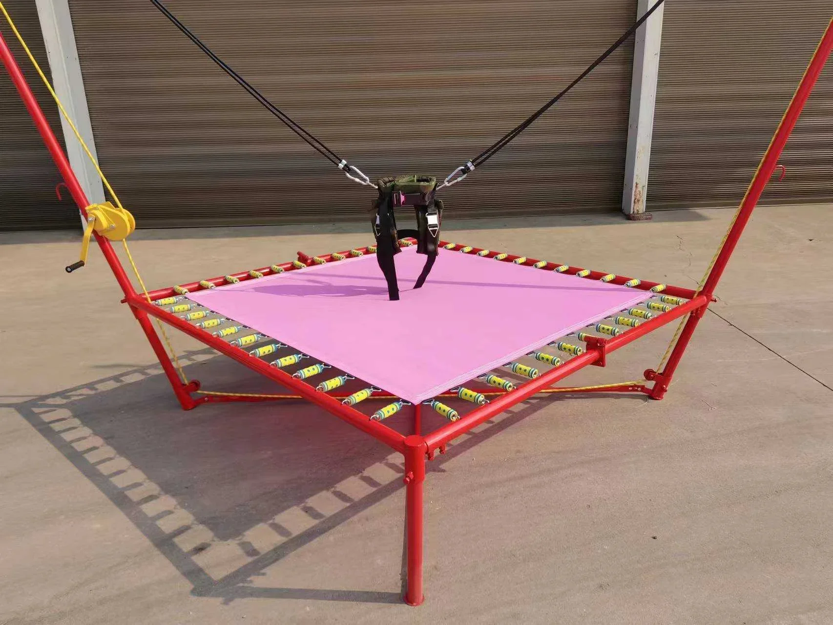 Trampolín de salto Bungee individual para niños y adultos, patio de juegos al aire libre