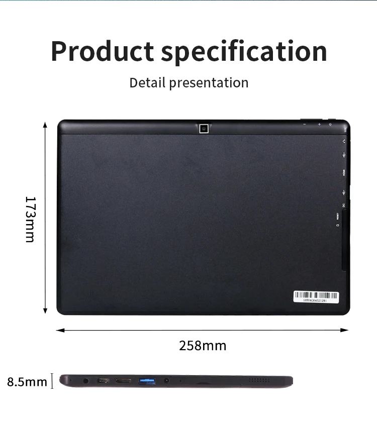 CENAVA W10 2-in-1 Tablet PC Intel N4120 CPU 10.1-inch 1920*1200 IPS Windows 10 OS Dual-Band WiFi BT 5.0 6G DDR4 64G SSD Keyboard