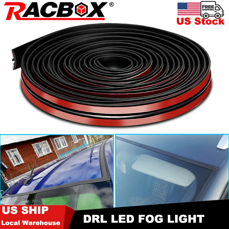 4M Auto Windshield Panel Moulding Seal Strip Sticker Dustproof Rubber Sealing Strip For Car Dashboard Windshield Protector