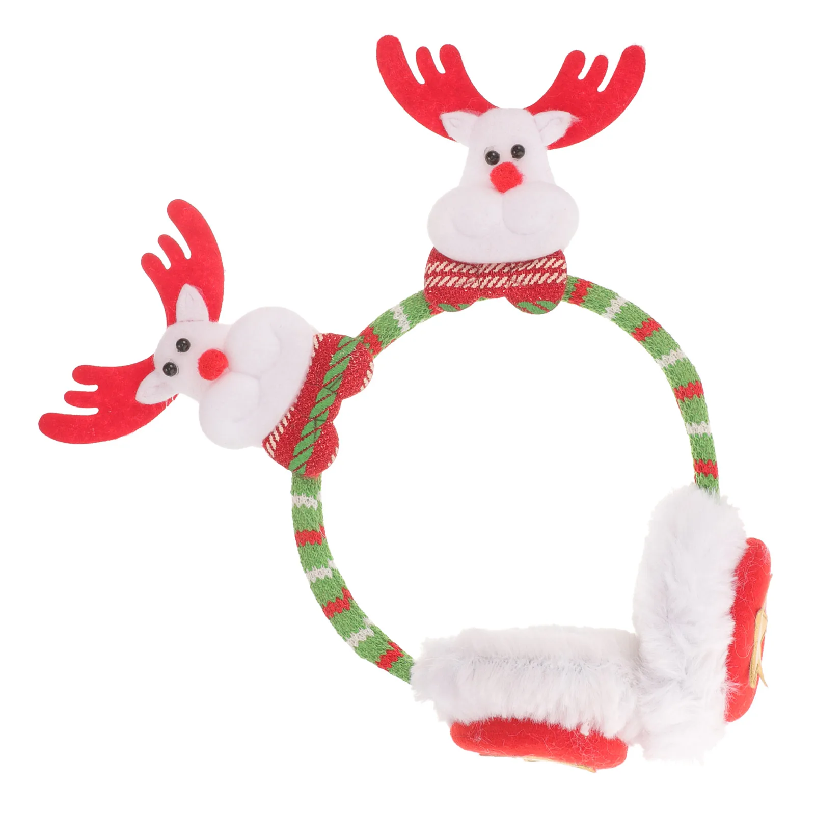 

Christmas Earmuffs Winter Warm Elk Festive Cartoon Decor Gifts Ear Muff Headwear Outdoor Snow Games Kids Adults