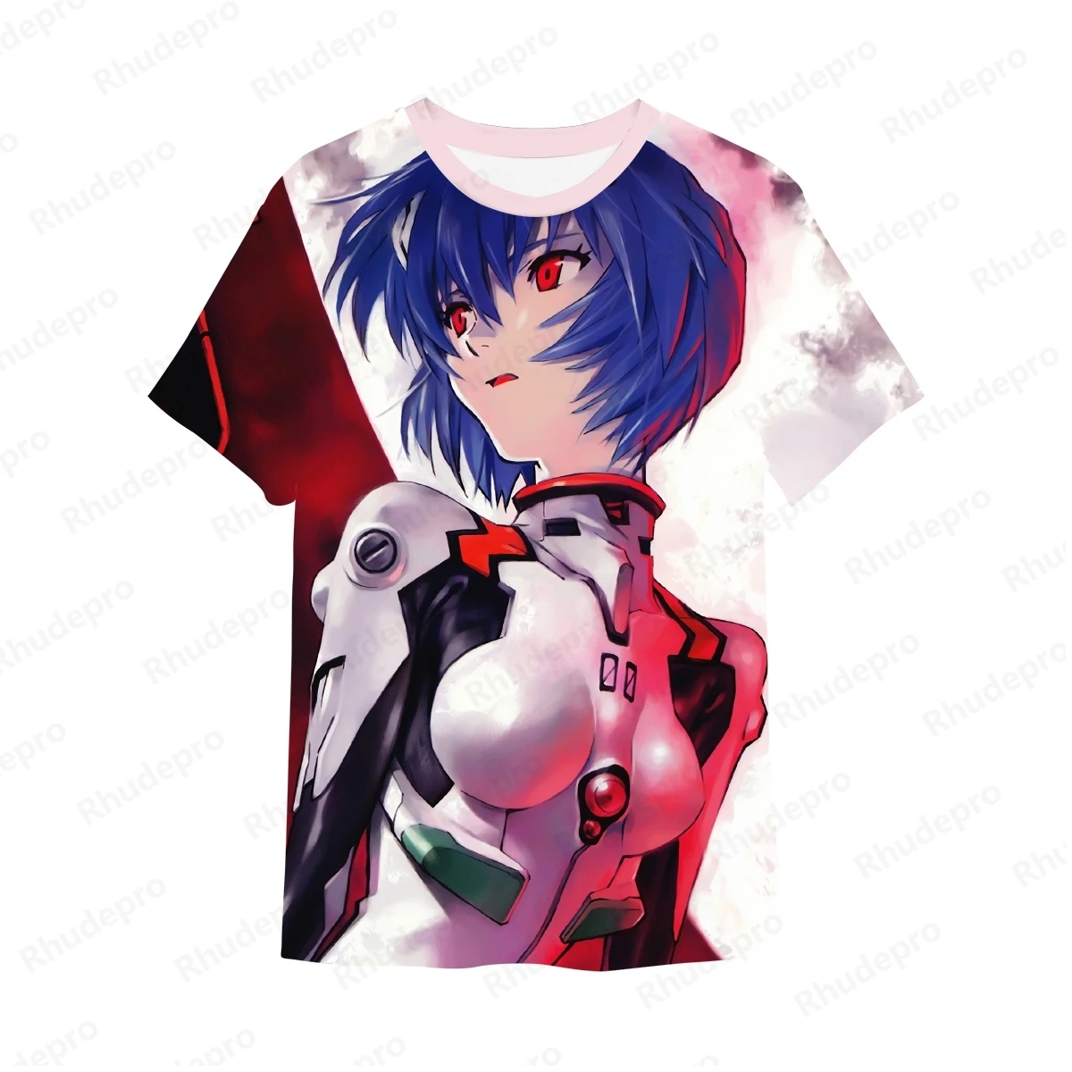 Camiseta Neon Genesis Evangelion masculina, cosplay streetwear, tops de manga curta, roupas novas, roupas da moda, presente, Y2k, 2024