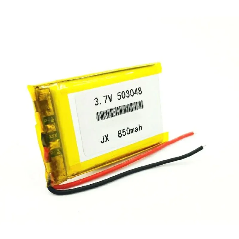 

1PC 3.7V 850mAh 503048 Lipo Polymer Lithium Rechargeable Li-ion Battery Cells For DVR MP3 MP4 GPS DVD Toy Bluetooth Speaker