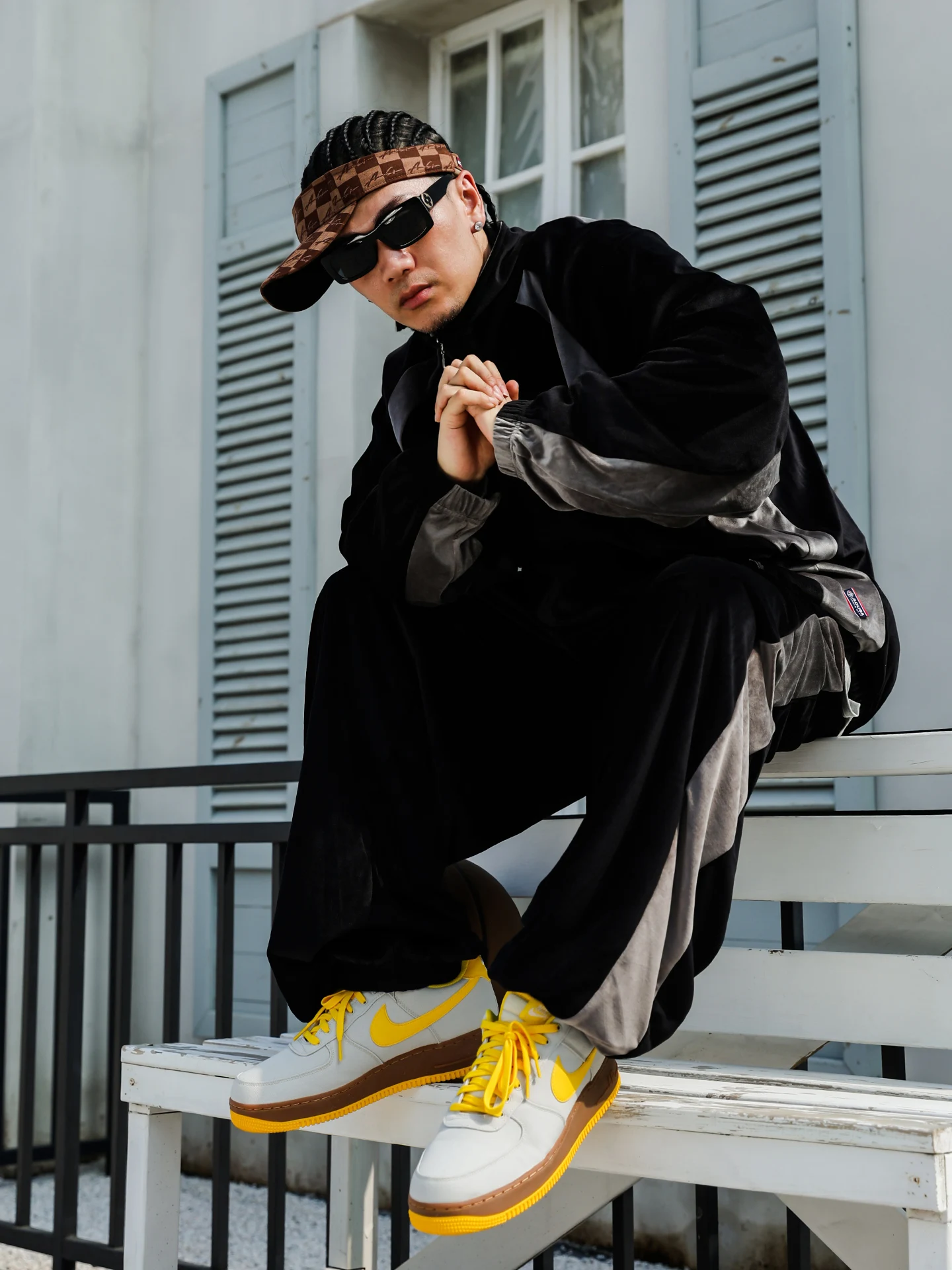 ACUSA American Retro Sport Set Fabulous Swallowtail Velvet Thin Street Casual Sport Suit Polyester Long Sleeve Open Cardigan