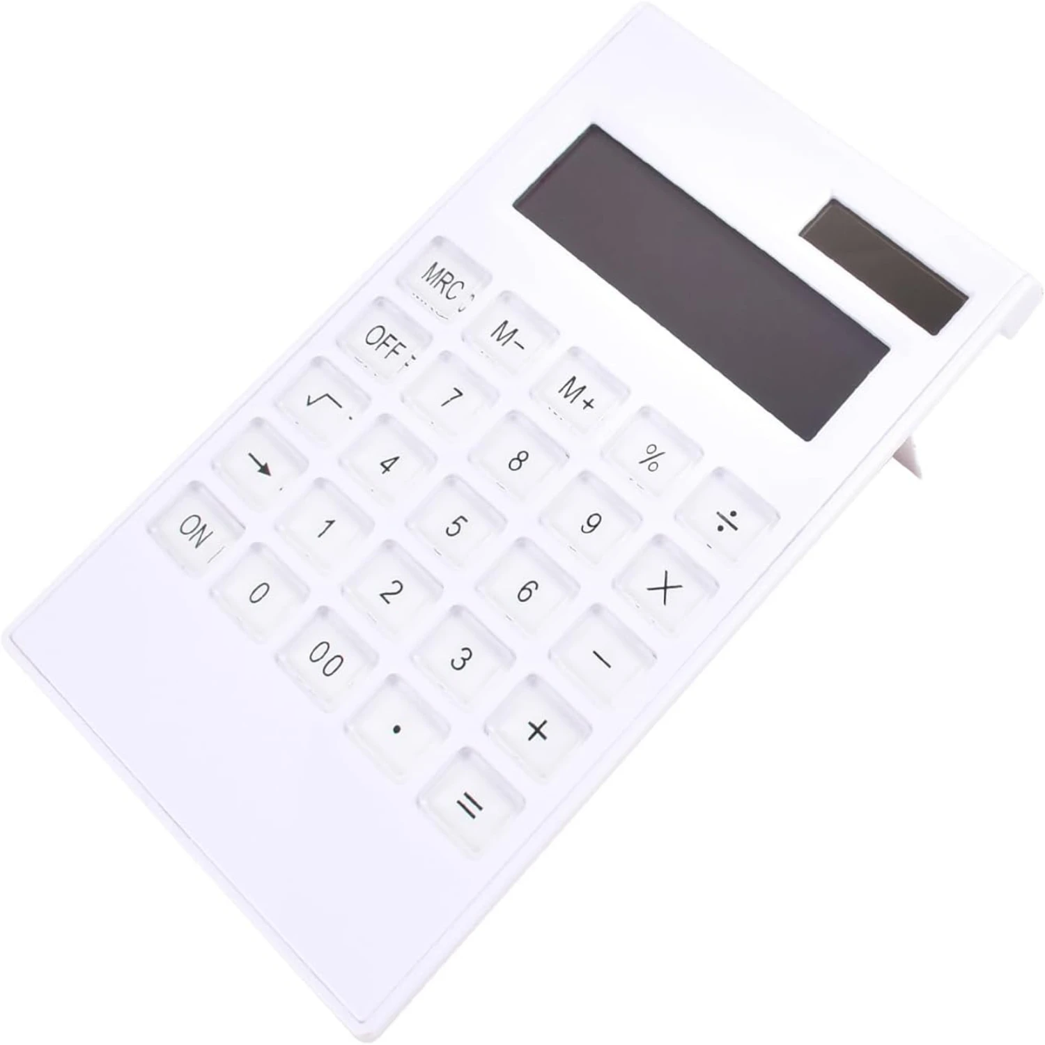 

12-Digit Calculator Thin Solar Desk Calculators Solar Power and AAA Battery Dual Power Desktop Calculator for Office School