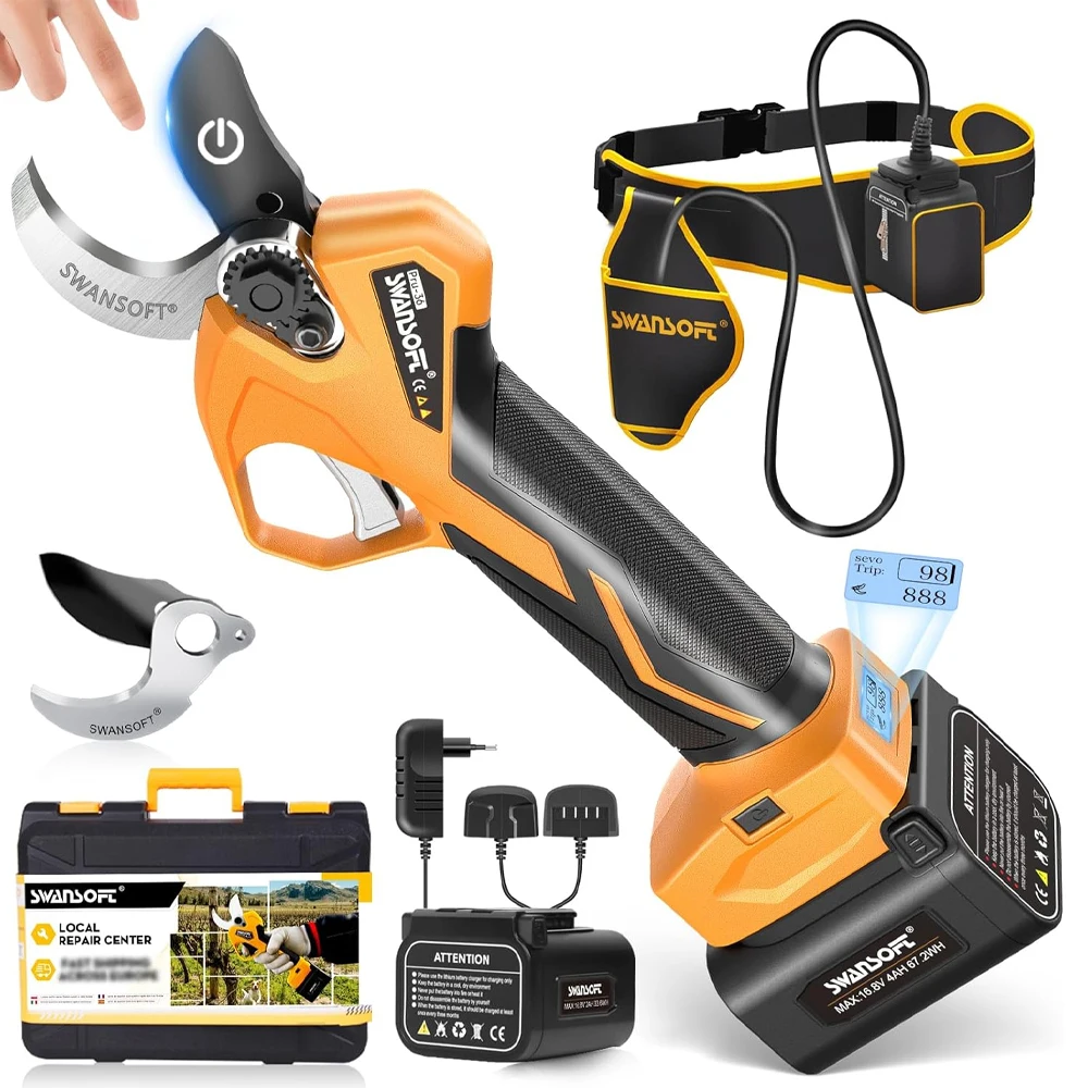 

SW-PRU36 Электрические секаторы из нержавеющей стали промышленного класса с батареей 2/4 Ач 16,8 В для садовых инструментов