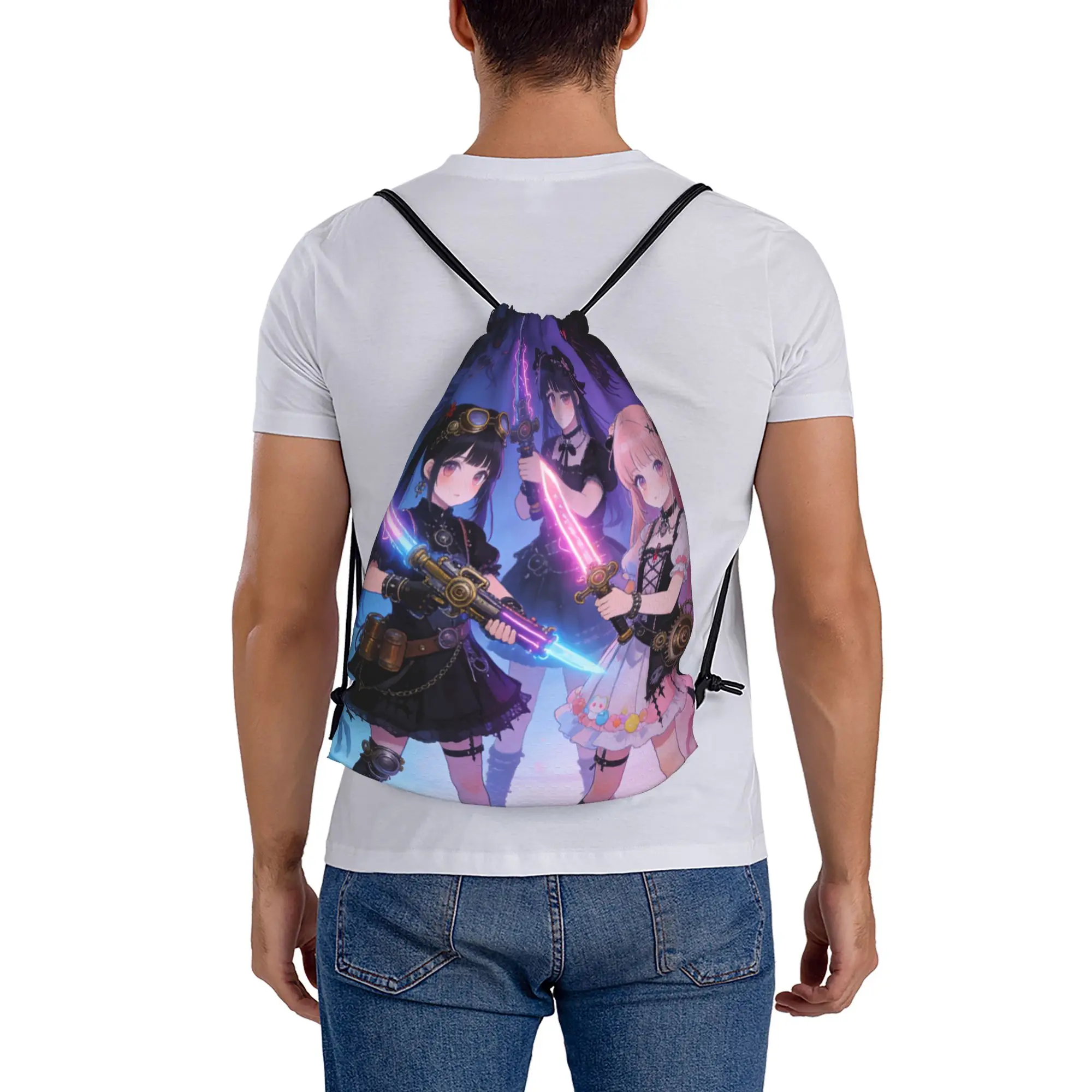 K POP 8  Drawstring Bags Travel Unisex Storage Organize Bundle Pocket Rope Bag