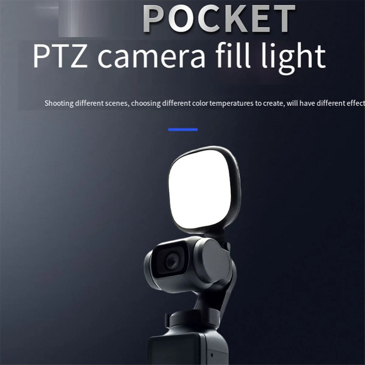 A26P Per Pocket3 Lampada di riempimento a LED regolabile + Adattatore per morsetto per staffa per DJI Osmo Pocket 1 2 3(A)