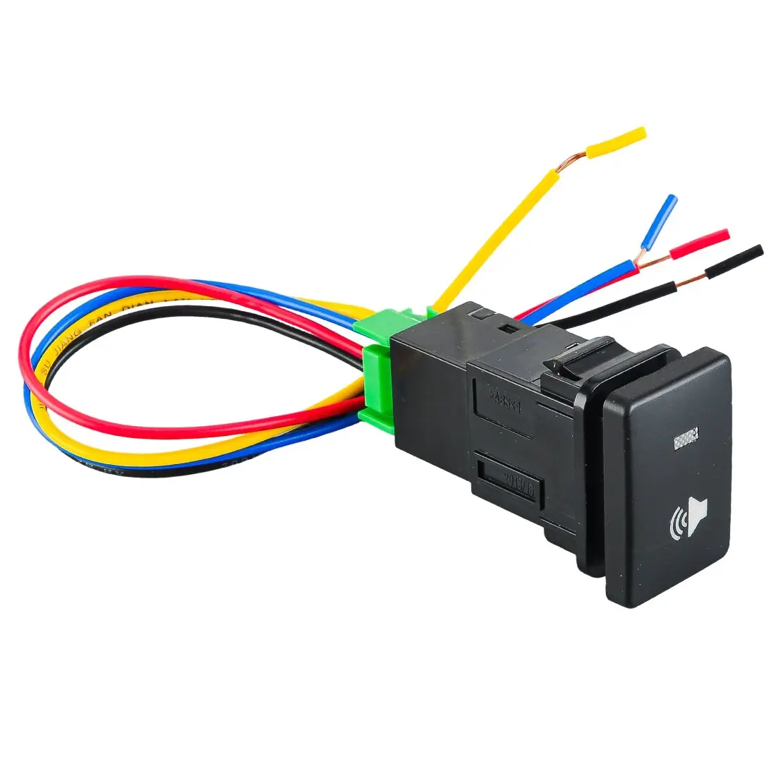 Botón de control LED para el tablero de instrumentos con interruptor de presión y conector de cableado compatible con Suzuki Jimny Swift Spacia Engennis