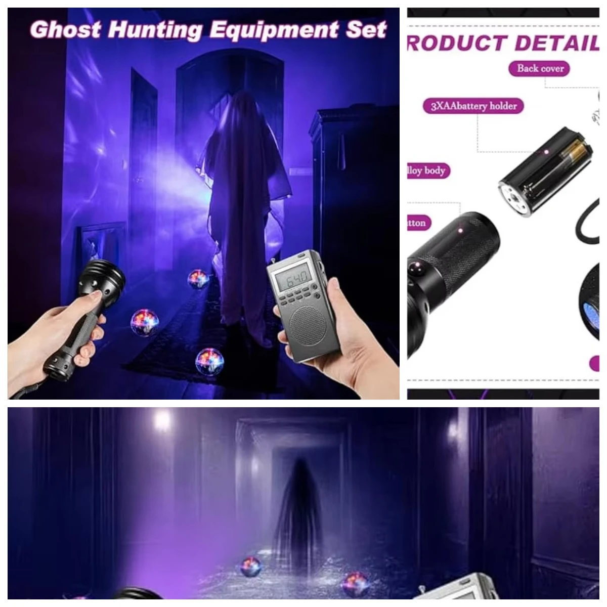 B24B Spirit Box Equipment Kit Paranormal Detection Tool Set Home Office Outdoor