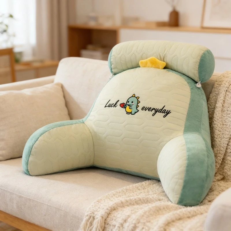

Мягкая подушка с рисунком милого хаски, подушка-подлокотник для дивана в виде динозавра, охлаждающая подушка из ледяного шелка, съемная и моющаяся