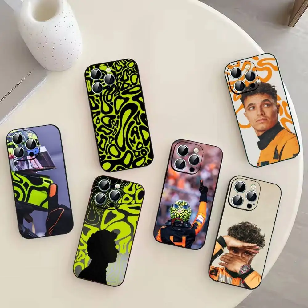 

Racer Lando N-Norris Phone Case For iPhone 17,16,15,14,13,12,11 Plus,Pro Max,XS,Soft Silicone Black Cover