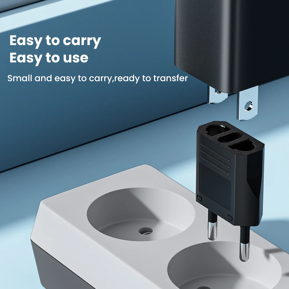 US To EU Electrical Plug Adapter American To Euro European Travel Power Adapter US To EU Plug Converter Charger Socket AC Outlet