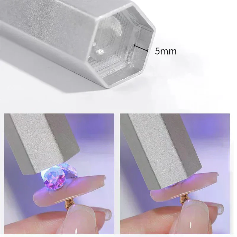 미니 휴대용 UV LED 램프 네일용 휴대용 충전식 젤 폴리쉬 경화기 디스플레이 포함 매니큐어 기계